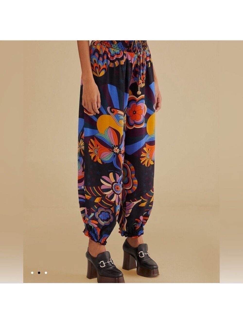 Farm Rio Black 70s Vibe Pants - Picture 3 of 7